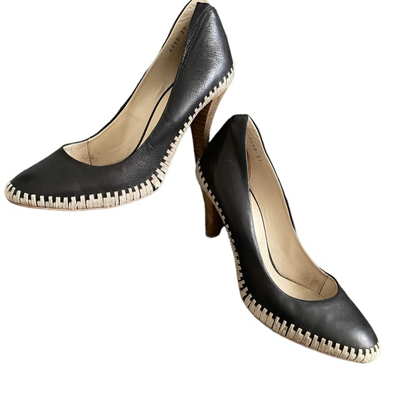 franco martini Shoes - Franco Martini black pumps heels size 37 made in Italy leather